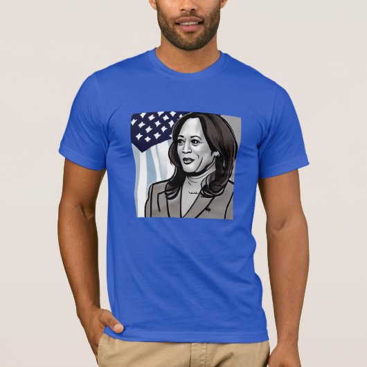 Karikatuur van Kamala Harris T-shirt (Voorkant)
