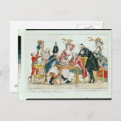 Karikatuur van Louis XVI speelschacht Briefkaart (Voorkant / Achterkant)