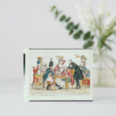 Karikatuur van Louis XVI speelschacht Briefkaart (Staand voorkant)