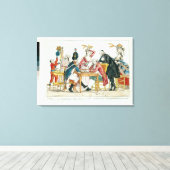 Karikatuur van Louis XVI speelschacht Canvas Afdruk (Insitu (Houten vloer))