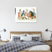 Karikatuur van Louis XVI speelschacht Canvas Afdruk (Insitu (Slaapkamer))