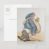 Karikatuur van Louis XVIII 1815 Briefkaart (Voorkant / Achterkant)