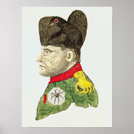 Karikatuur van Napoleon Bonaparte Poster (Voorkant)