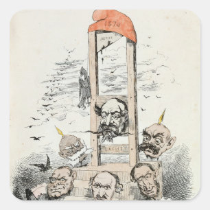 Karikatuur van Napoleon III Otto Vierkante Sticker