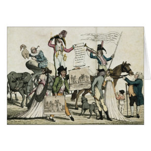 Karikatuur van quack dokters die vaccins aanbieden