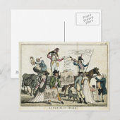 Karikatuur van quack dokters die vaccins aanbieden briefkaart (Voorkant / Achterkant)