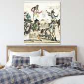 Karikatuur van quack dokters die vaccins aanbieden canvas afdruk (Insitu (Slaapkamer))