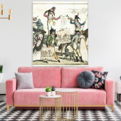 Karikatuur van quack dokters die vaccins aanbieden canvas afdruk (Insitu (Woonkamer))