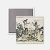 Karikatuur van quack dokters die vaccins aanbieden magneet (Voorkant / Achterkant)