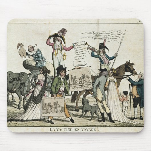 Karikatuur van quack dokters die vaccins aanbieden muismat (Voorkant)