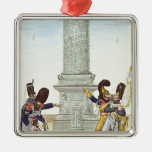 karikatuur van soldaten bij de Colonne Vendome Metalen Ornament