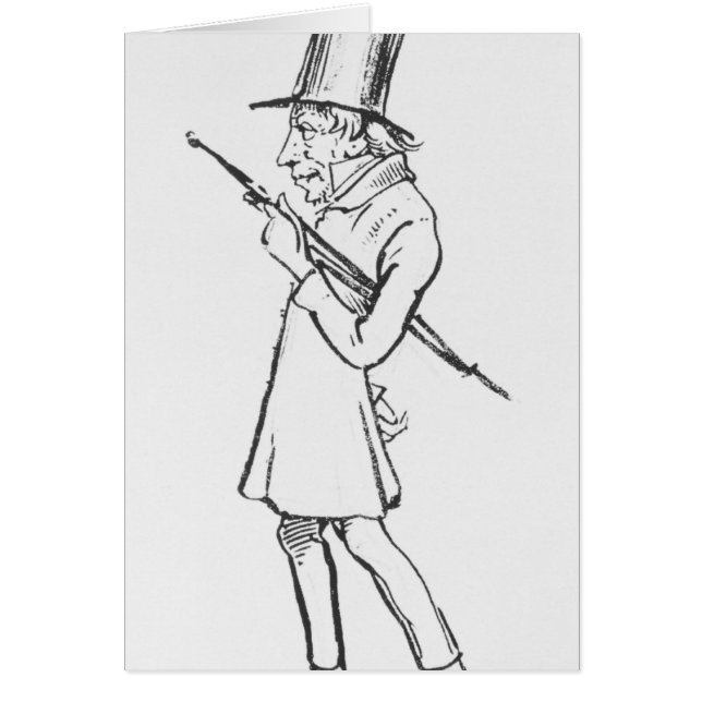 Karikatuur van Soren Aabye Kierkegaard (Voorkant)