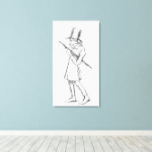 Karikatuur van Soren Aabye Kierkegaard Canvas Afdruk (Insitu (Houten vloer))