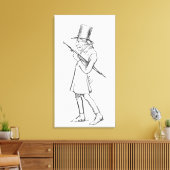 Karikatuur van Soren Aabye Kierkegaard Canvas Afdruk (Insitu (Woonkamer))