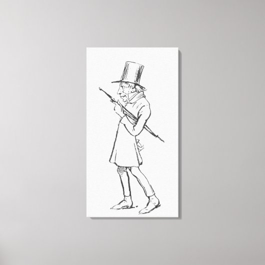 Karikatuur van Soren Aabye Kierkegaard Canvas Afdruk (Voorkant)