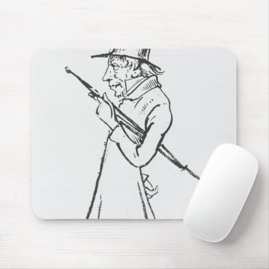 Karikatuur van Soren Aabye Kierkegaard Muismat (Met muis)