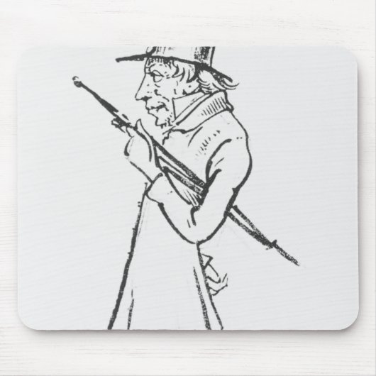 Karikatuur van Soren Aabye Kierkegaard Muismat (Voorkant)