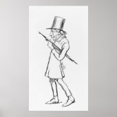 Karikatuur van Soren Aabye Kierkegaard Poster (Voorkant)