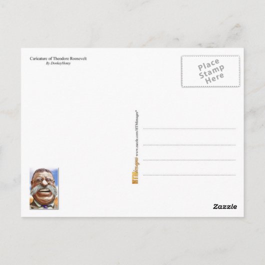 Karikatuur van Theodore Roosevelt Briefkaart (Achterkant)