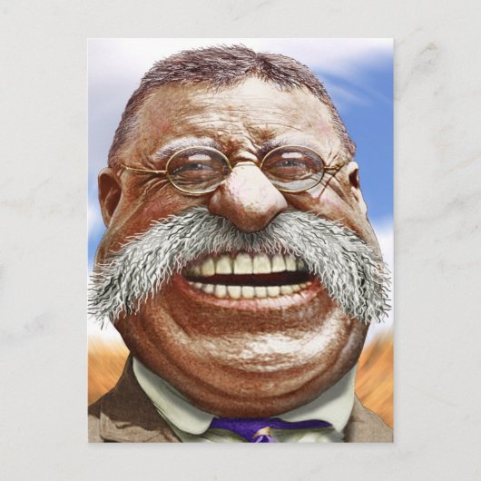 Karikatuur van Theodore Roosevelt Briefkaart (Voorkant)
