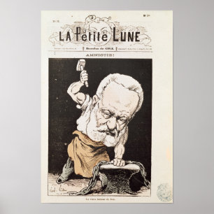 Karikatuur van Victor Hugo Poster