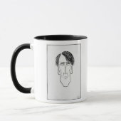 Karikatuur van W.B. Yeats, 1898 Mok (Links)