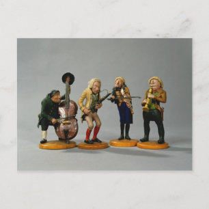Karikatuurfiguren van muzikanten briefkaart