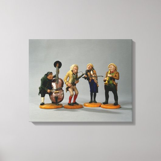 Karikatuurfiguren van muzikanten canvas afdruk (Voorkant)