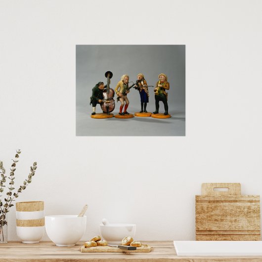 Karikatuurfiguren van muzikanten poster (Keuken)