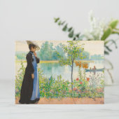 Karin bij de kust door Carl Larsson Bedankkaart (Staand voorkant)