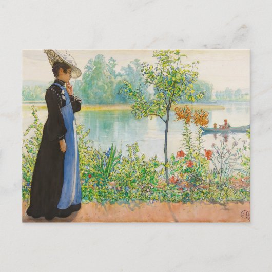 Karin bij de Shore door Carl Larsson (1908) Briefkaart (Voorkant)