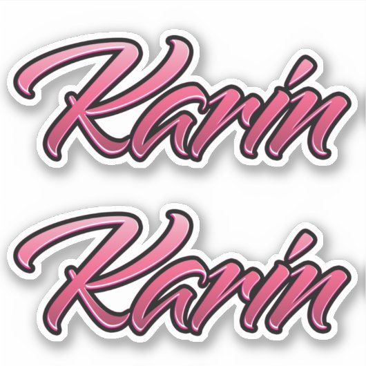 Karin faded pink Aufkleber Sticker Stickerset (Voorkant)