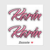 Karin faded pink Aufkleber Sticker Stickerset (Vel)