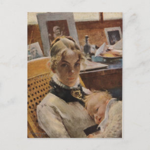 Karin met Baby Briefkaart