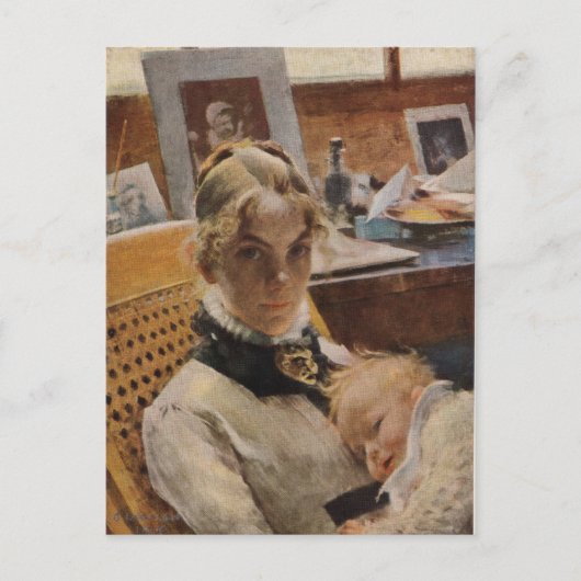 Karin met Baby Briefkaart (Voorkant)