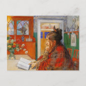 Karin Reading the Evening Briefkaart (Voorkant)