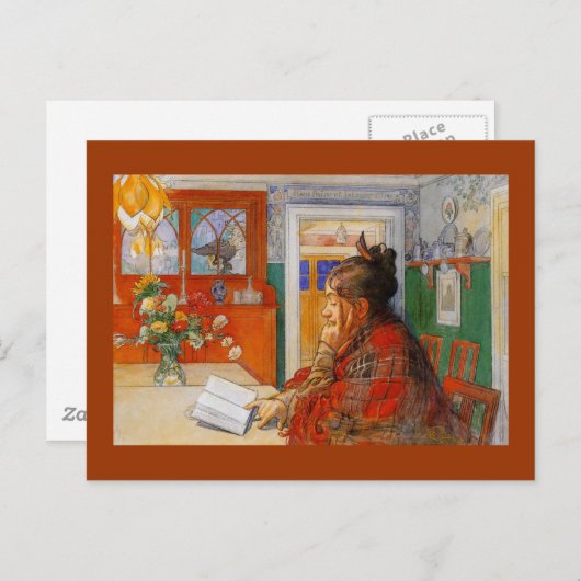 Karin Reading the Evening Briefkaart (Voorkant / Achterkant)