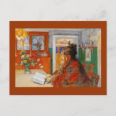Karin Reading the Evening Briefkaart (Voorkant)