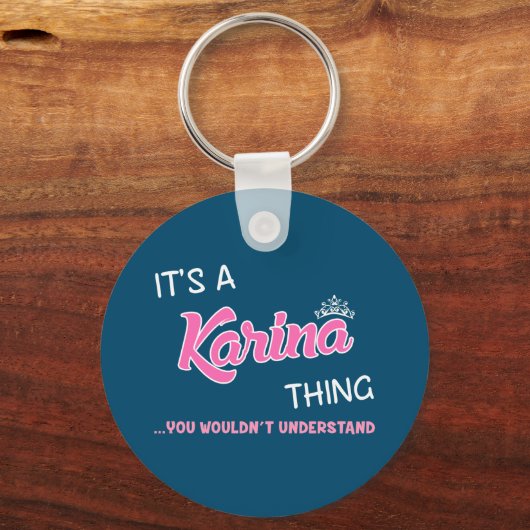 Karina ding dat je niet zou begrijpen sleutelhanger (Achterkant)