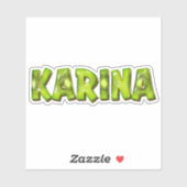Karina Name Kiwi Design Aufkleber Sticker (Vel)