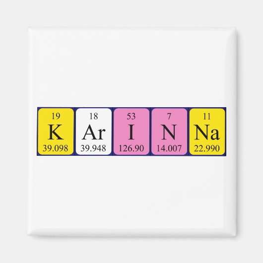 Karinna periodiek table name magnet (Voorkant)