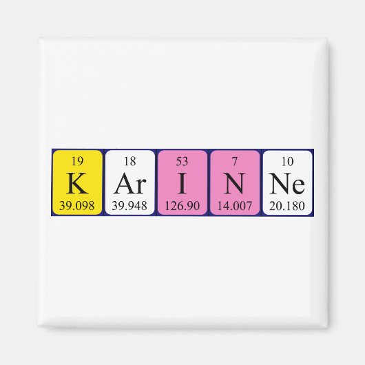 Karinne periodiek table name magnet (Voorkant)