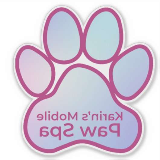 Karin's Mobile Paw Spa Reverse Sticker (Voorkant)