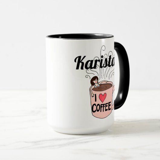 Karistan houdt van koffie Mok (Voorkant rechts)