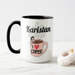 Karistan houdt van koffie Mok