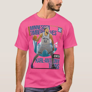 Karl-Anthony Towns Basketbal Art Timberwolve 1 T-shirt
