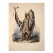 Karl Bodmer - Een Mandaans hoofd Foto Afdruk (Voorkant)