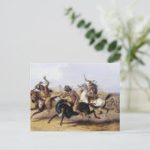 Karl Bodmer - Horse Racing of the Sioux Briefkaart (Staand voorkant)