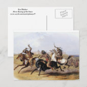 Karl Bodmer - Horse Racing of the Sioux Briefkaart (Voorkant / Achterkant)