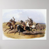 Karl Bodmer - Horse Racing of the Sioux Poster (Voorkant)